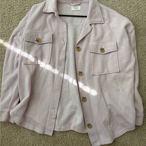 Hippie Rose Pale Pink Utility Jacket with Chest Flaps